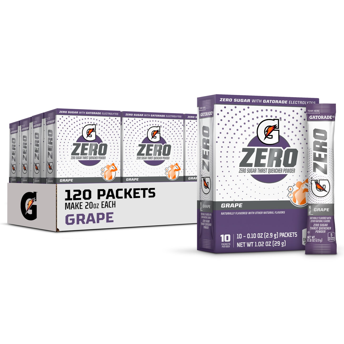Gatorade Zero Powder Grape | 120 pack