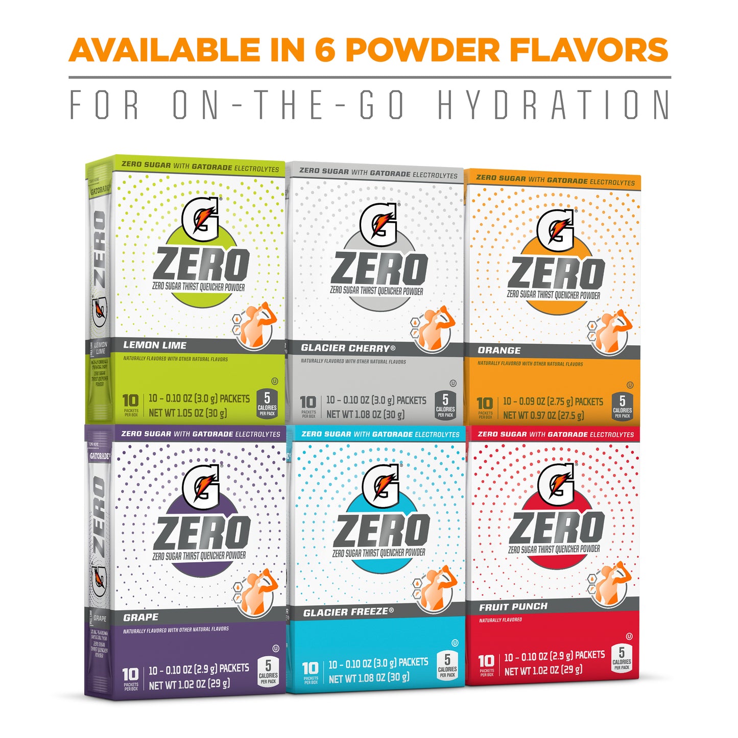 Gatorade G Zero Powder Fruit Punch 10 Count-CS