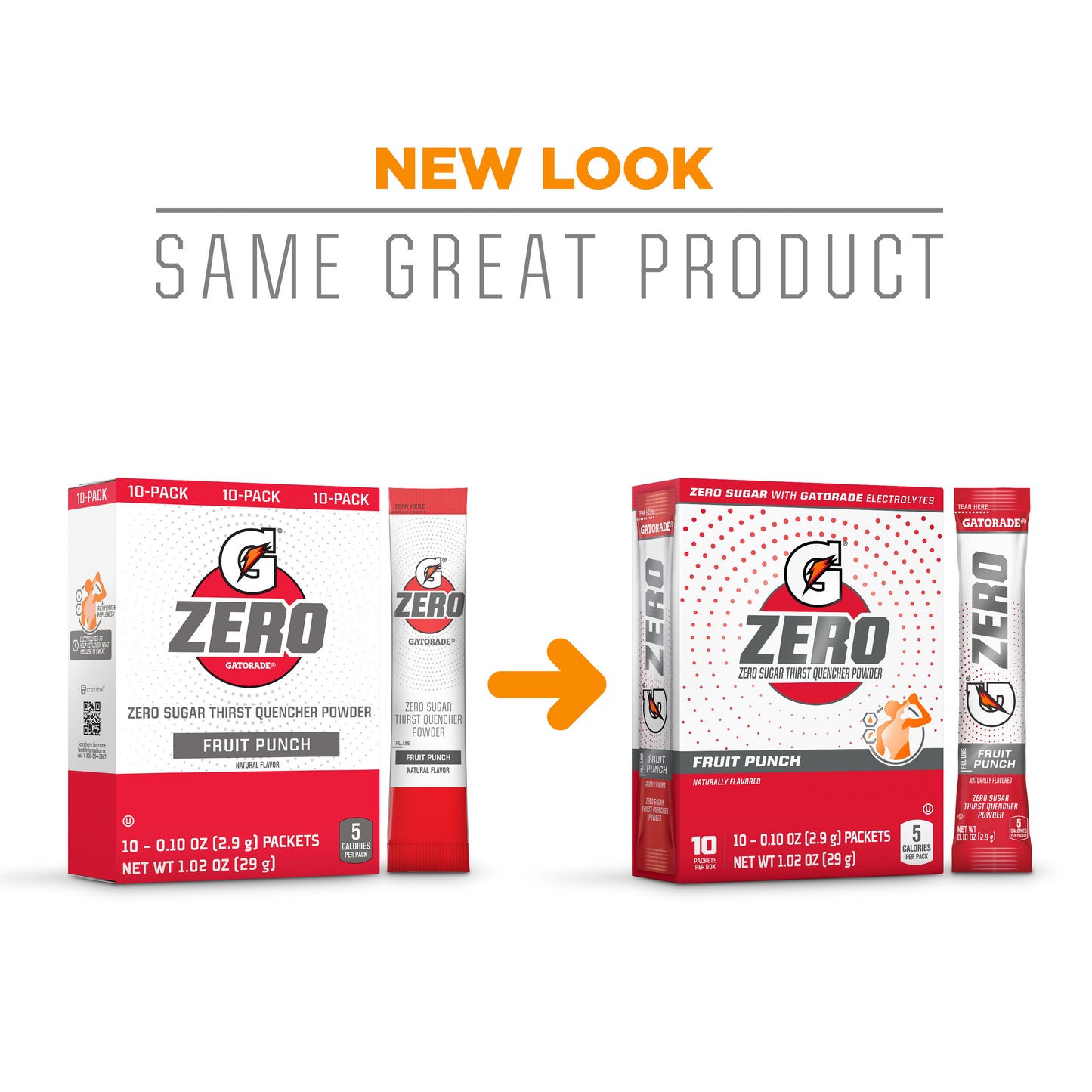 Gatorade G Zero Powder Fruit Punch 10 Count-CS
